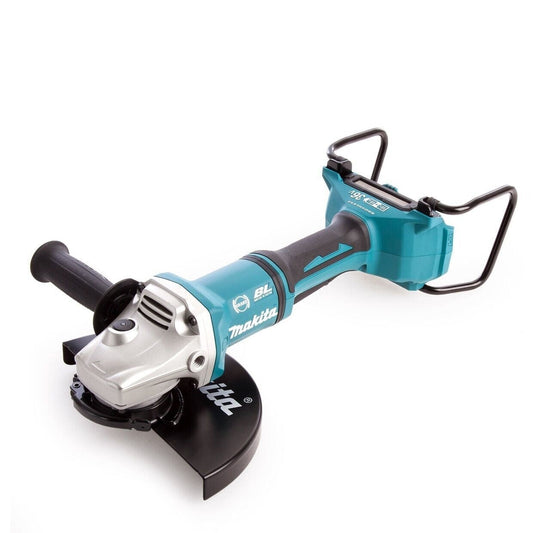 Makita DGA900Z Vinkelslip 18V/36V 230 mm Kolborstfri – Silver – Batteri och laddare ingår