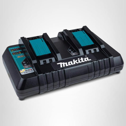 Makita DC18RD 18V LXT Li-Ion Dubbelladdare – Laddar 2 Batterier Samtidigt – Svart