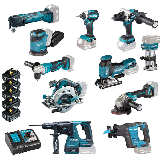 Set med 11 verktyg LXT® 18V MAKITA DLX1122JX1