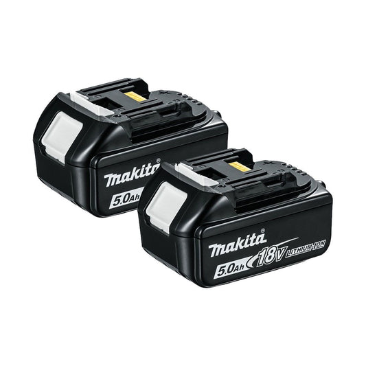 2 x Makita Batteri 18V 5,0 Ah BL1850B Star Li-Ion – Silver